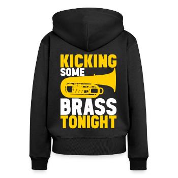 Tuba tuba player - Women's Premium Organic Zip Hoodie - black - Back - Julia (174cm)
