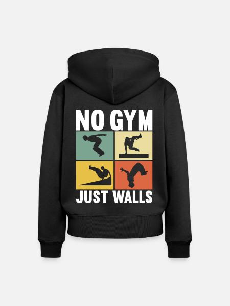 Parkour Freerunning - Frauen Premium Bio Zip Hoodie - Schwarz