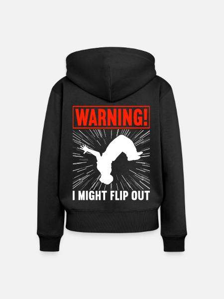 Parkour Freerunning - Frauen Premium Bio Zip Hoodie - Schwarz