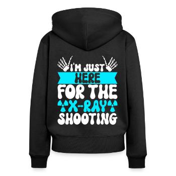 Radiologie Radiologe - Frauen Premium Bio Zip Hoodie - Schwarz - Hinten - Julia (174cm)