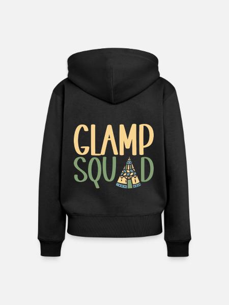 Glamping Glamper - Frauen Premium Bio Zip Hoodie - Schwarz