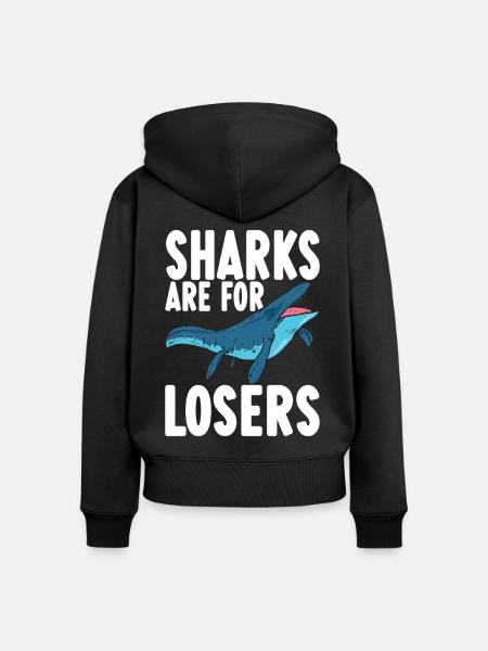 Mosasaurus Dinosaurier - Frauen Premium Bio Zip Hoodie - Schwarz