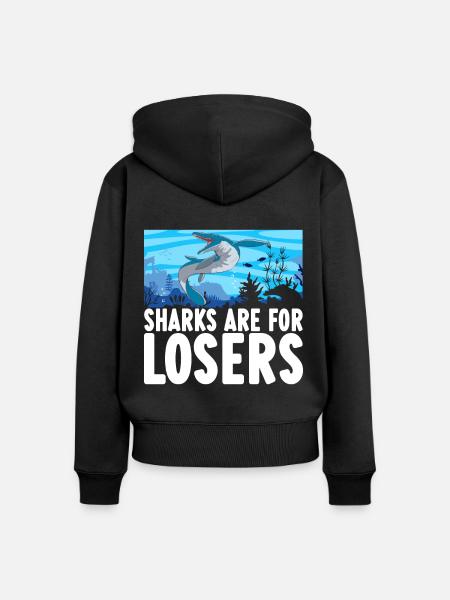 Mosasaurus Dinosaurier - Frauen Premium Bio Zip Hoodie - Schwarz
