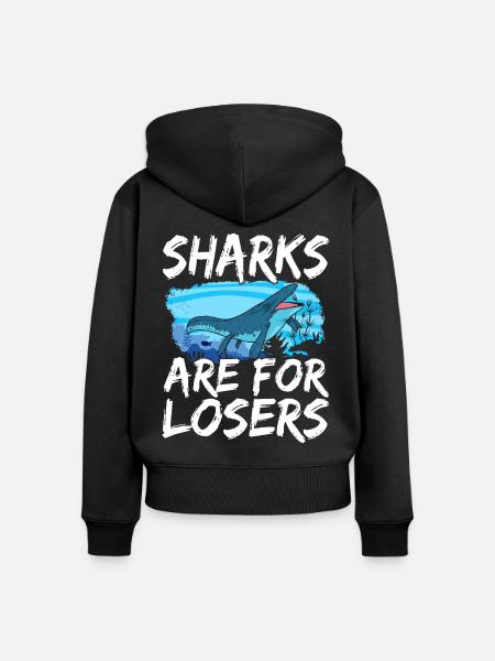 Mosasaurus Dinosaurier - Frauen Premium Bio Zip Hoodie - Schwarz