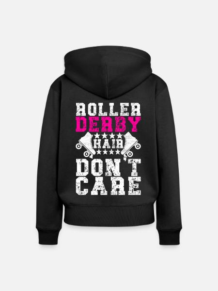 Roller Derby - Frauen Premium Bio Zip Hoodie - Schwarz