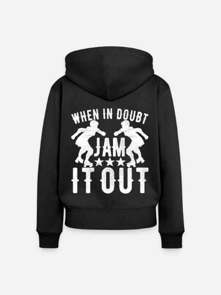 Roller Derby - Frauen Premium Bio Zip Hoodie - Schwarz