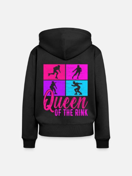 Roller Derby - Frauen Premium Bio Zip Hoodie - Schwarz