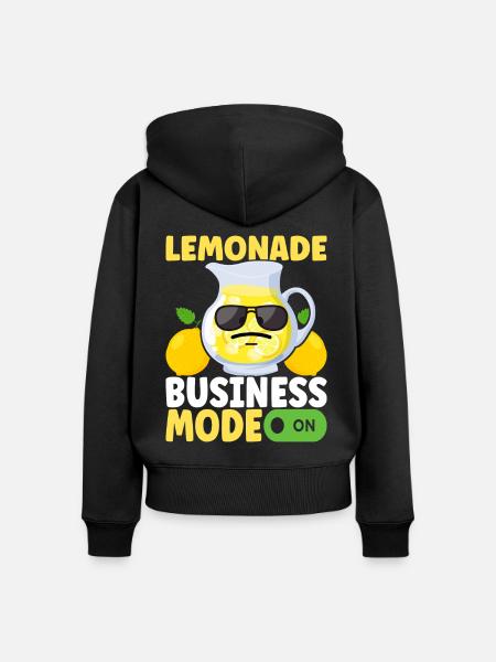 Limonade Limonadenstand - Frauen Premium Bio Zip Hoodie - Schwarz
