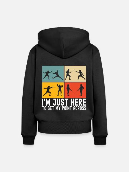 Fechten Fechtsport - Frauen Premium Bio Zip Hoodie - Schwarz