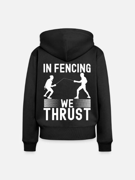 Fechten Fechtsport - Frauen Premium Bio Zip Hoodie - Schwarz