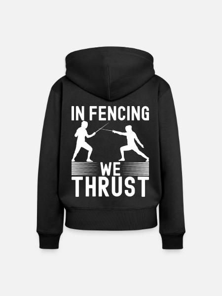 Fechten Fechtsport - Frauen Premium Bio Zip Hoodie - Schwarz