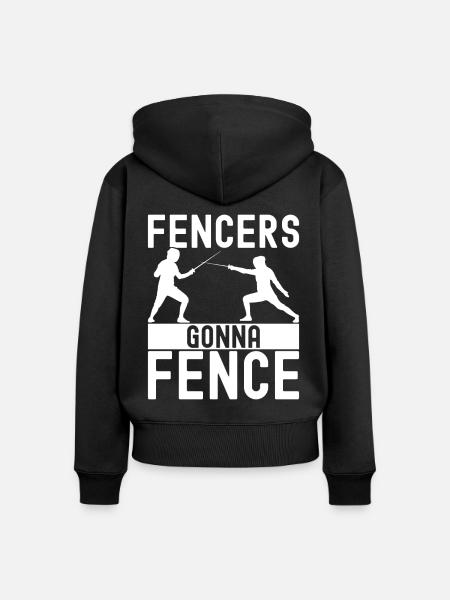 Fechten Fechtsport - Frauen Premium Bio Zip Hoodie - Schwarz