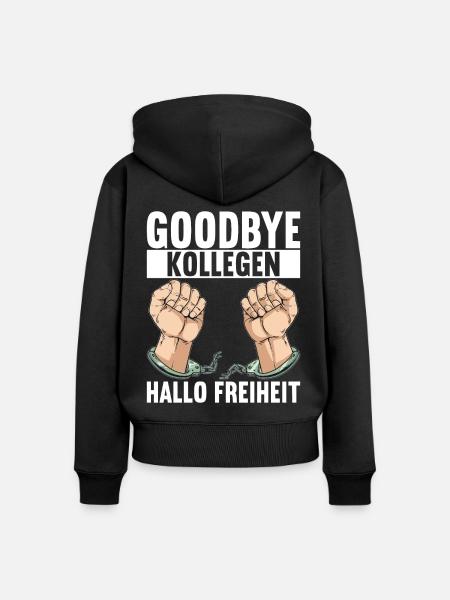 Abschiedsgeschenk Kollege Jobwechsel - Frauen Premium Bio Zip Hoodie - Schwarz