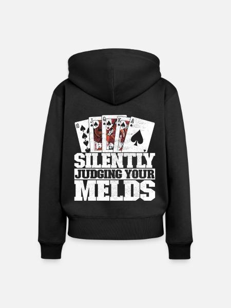 Binokel Pinochle - Frauen Premium Bio Zip Hoodie - Schwarz