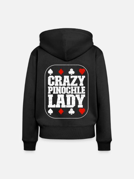 Binokel Pinochle - Frauen Premium Bio Zip Hoodie - Schwarz