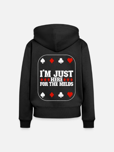 Binokel Pinochle - Frauen Premium Bio Zip Hoodie - Schwarz