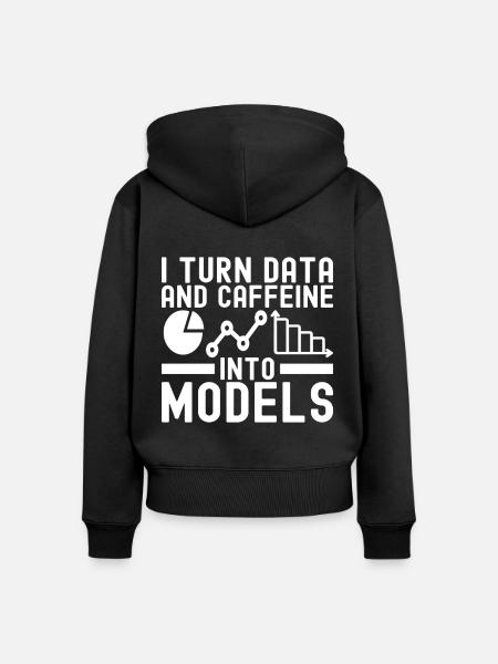 Data Science Datenanalyst - Frauen Premium Bio Zip Hoodie - Schwarz