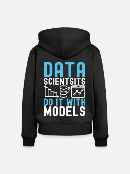 Data Science Datenanalyst - Frauen Premium Bio Zip Hoodie - Schwarz