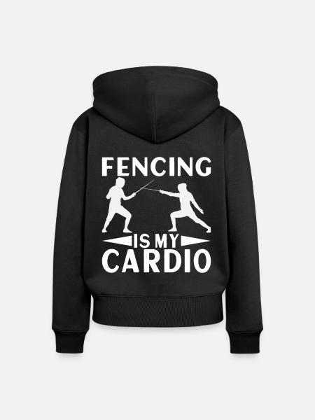 Fechten Fechtsport - Frauen Premium Bio Zip Hoodie - Schwarz