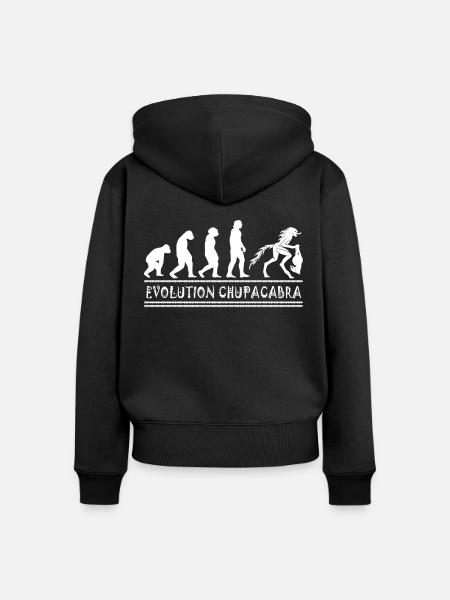 Kryptozoologen Chupacabra-Kreaturen Evolution - Frauen Premium Bio Zip Hoodie - Schwarz