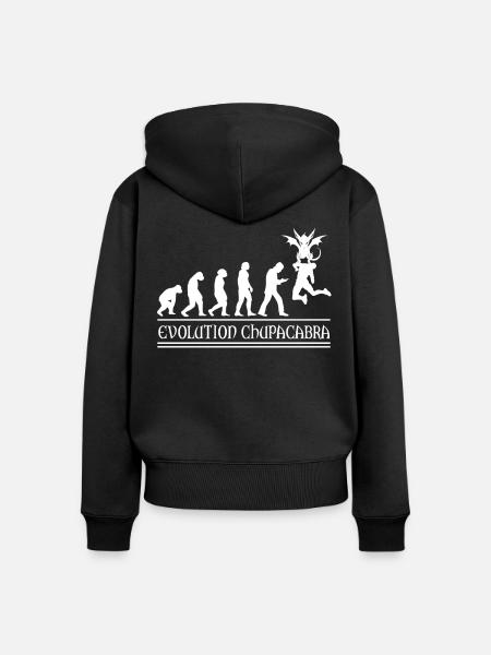 Kryptozoologen Chupacabra-Monster Evolution - Frauen Premium Bio Zip Hoodie - Schwarz