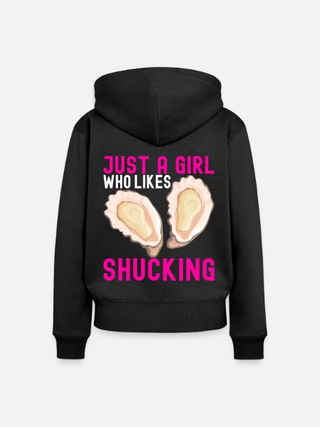 Austern Austernliebhaber - Frauen Premium Bio Zip Hoodie - Schwarz