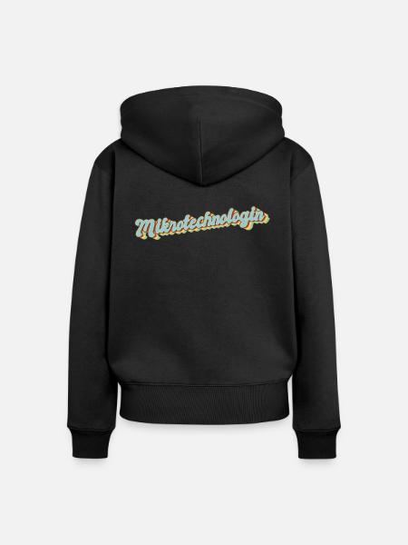 Techniker Abschluss-Geschenk Mikrotechnologin - Frauen Premium Bio Zip Hoodie - Schwarz