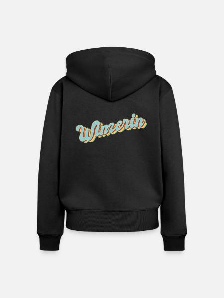 Weinbauer Abschluss-Geschenk Winzerin - Frauen Premium Bio Zip Hoodie - Schwarz