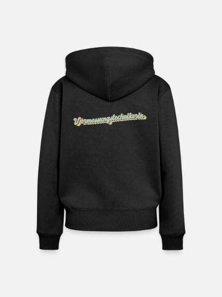 Vermesser Abschluss-Geschenk - Frauen Premium Bio Zip Hoodie - Schwarz