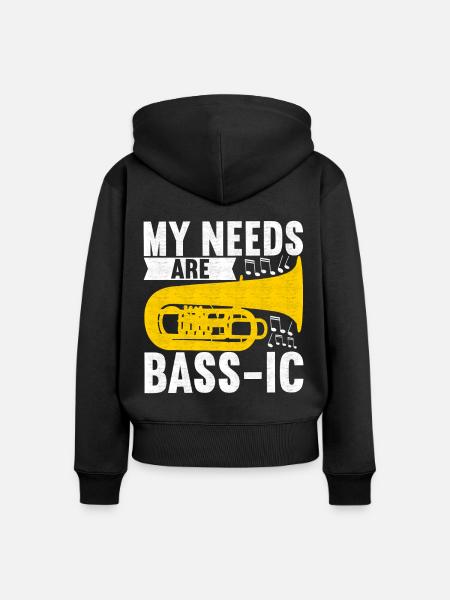 Tuba Tubist - Frauen Premium Bio Zip Hoodie - Schwarz