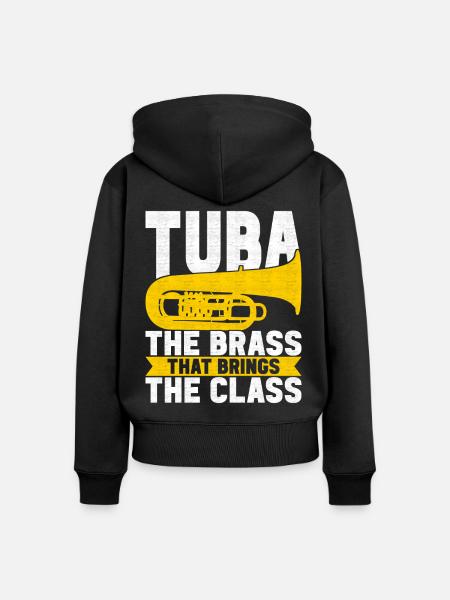 Tuba Tubist - Frauen Premium Bio Zip Hoodie - Schwarz