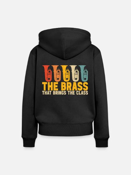 Tuba Tubist - Frauen Premium Bio Zip Hoodie - Schwarz
