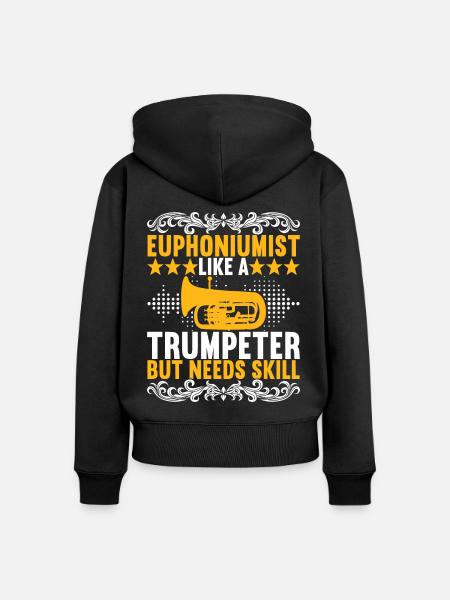 Euphonium Euphoniumspieler - Frauen Premium Bio Zip Hoodie - Schwarz