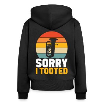 Euphonium Euphoniumspieler - Frauen Premium Bio Zip Hoodie - Schwarz - Hinten - Julia (174cm)