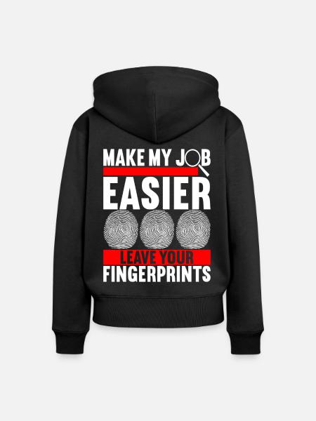 Forensik Forensiker - Frauen Premium Bio Zip Hoodie - Schwarz
