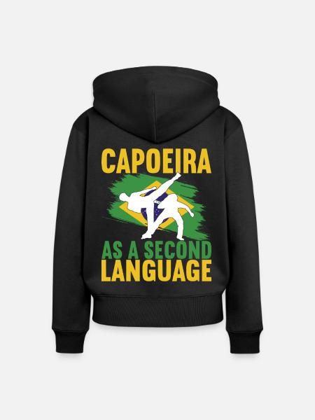 Capoeira Capoeirista - Frauen Premium Bio Zip Hoodie - Schwarz