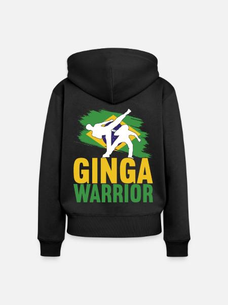 Capoeira Capoeirista - Frauen Premium Bio Zip Hoodie - Schwarz