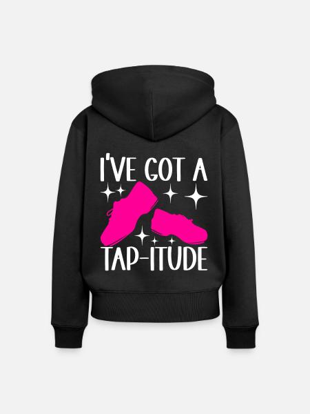 Stepptanz Stepptänzer - Frauen Premium Bio Zip Hoodie - Schwarz