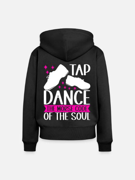 Stepptanz Stepptänzer - Frauen Premium Bio Zip Hoodie - Schwarz
