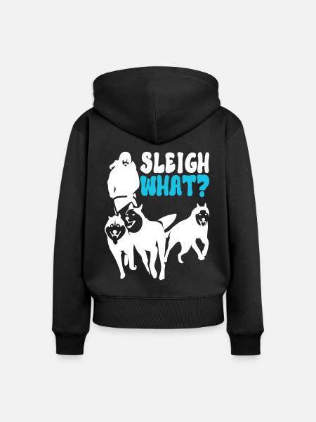 Schlittenfahren Schlittenhunde - Frauen Premium Bio Zip Hoodie - Schwarz