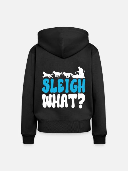 Schlittenfahren Schlittenhunde - Frauen Premium Bio Zip Hoodie - Schwarz