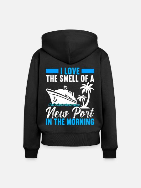 Kreuzfahrt Urlaub Kreuzfahrtschiff - Frauen Premium Bio Zip Hoodie - Schwarz