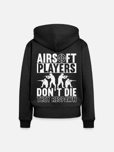 Airsoft Waffe Airsoft Hobby - Frauen Premium Bio Zip Hoodie - Schwarz