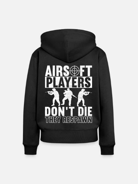 Airsoft Waffe Airsoft Hobby - Frauen Premium Bio Zip Hoodie - Schwarz