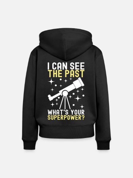 Atronome Astronomie - Frauen Premium Bio Zip Hoodie - Schwarz