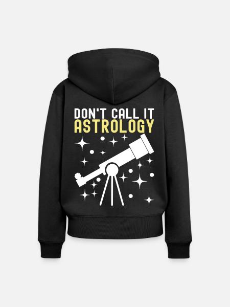 Atronome Astronomie - Frauen Premium Bio Zip Hoodie - Schwarz