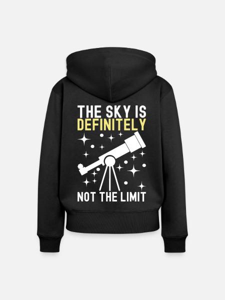 Atronome Astronomie - Frauen Premium Bio Zip Hoodie - Schwarz