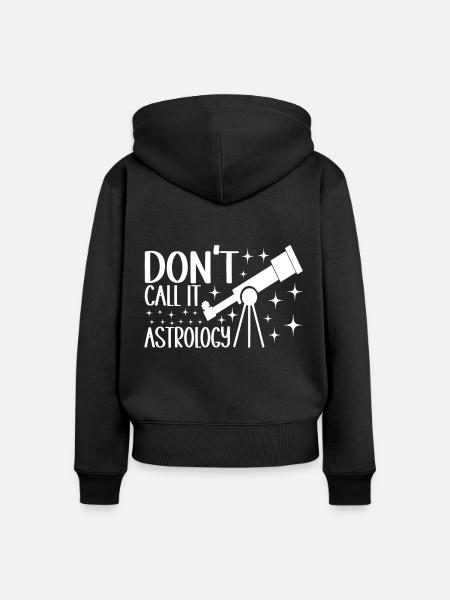 Astronom Astronomie - Frauen Premium Bio Zip Hoodie - Schwarz