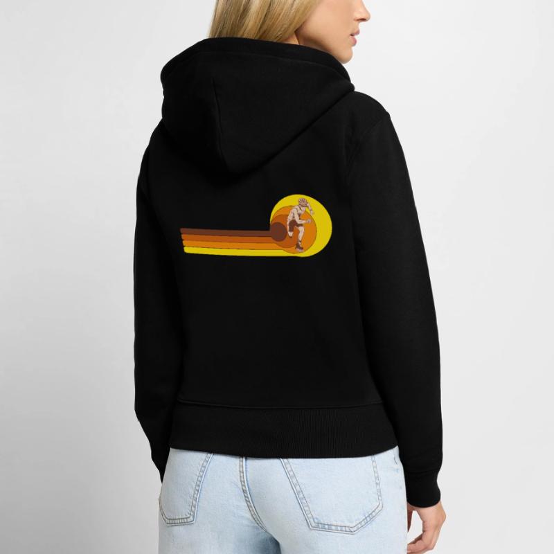 Rollers Rollers Rollers Rollers Sweat à capuche zippé Premium bio Femme