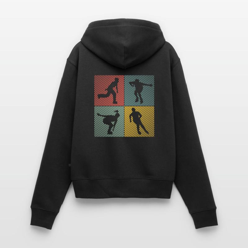 Rollers Rollers Rollers Rollers Sweat à capuche zippé Premium bio Femme